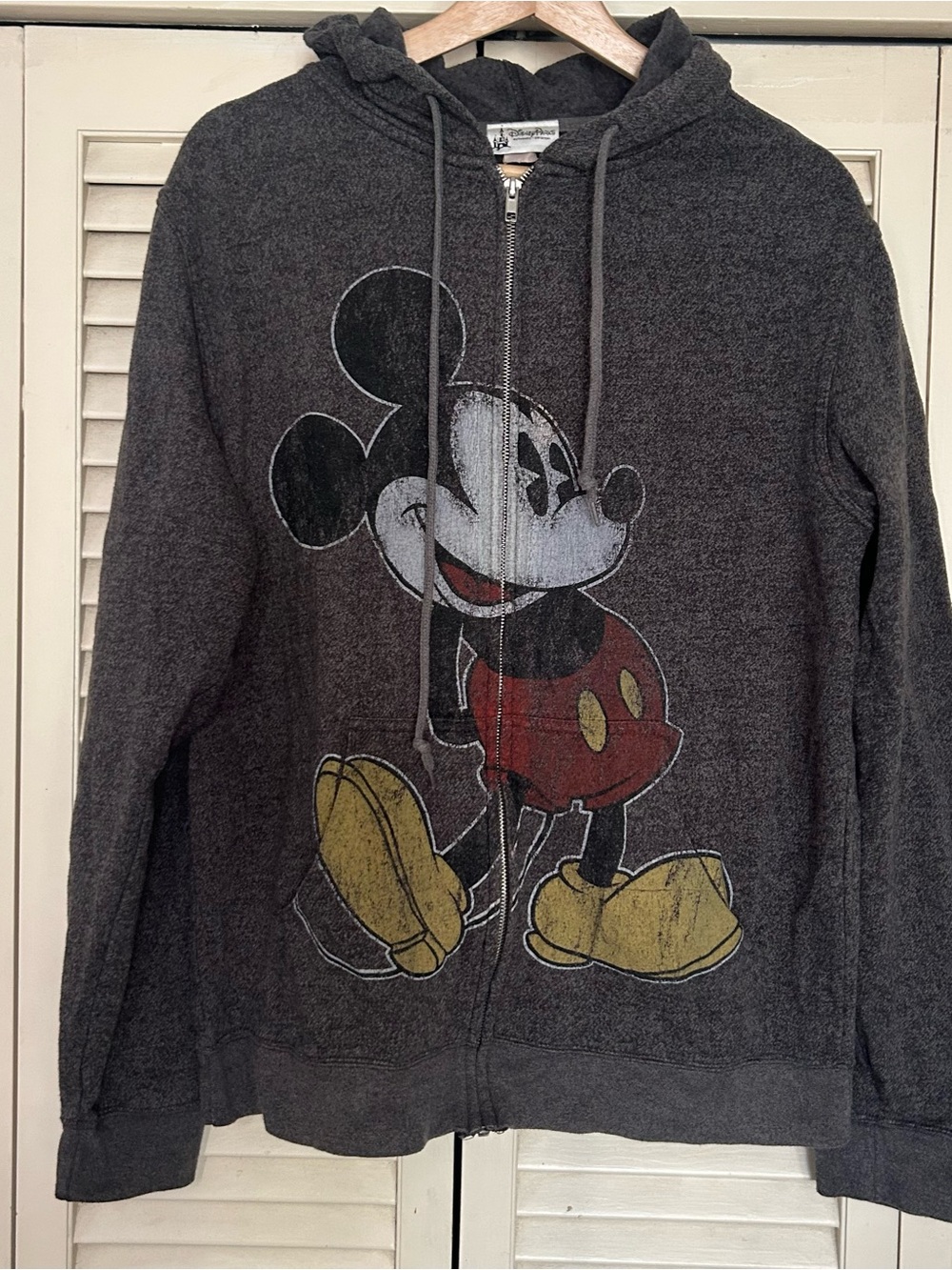 Authentic Disney parks heathered gray zip-up hoodie